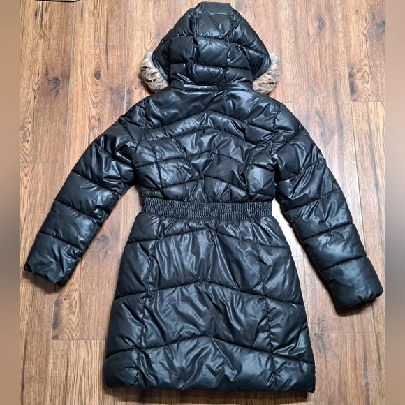 Michael Kors Womens Winter Jacket Coat Puffer Parka Fill Black Faux Fur Size 14P - Picture 5 of 9